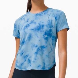 Lululemon blue tie-dye t-shirt